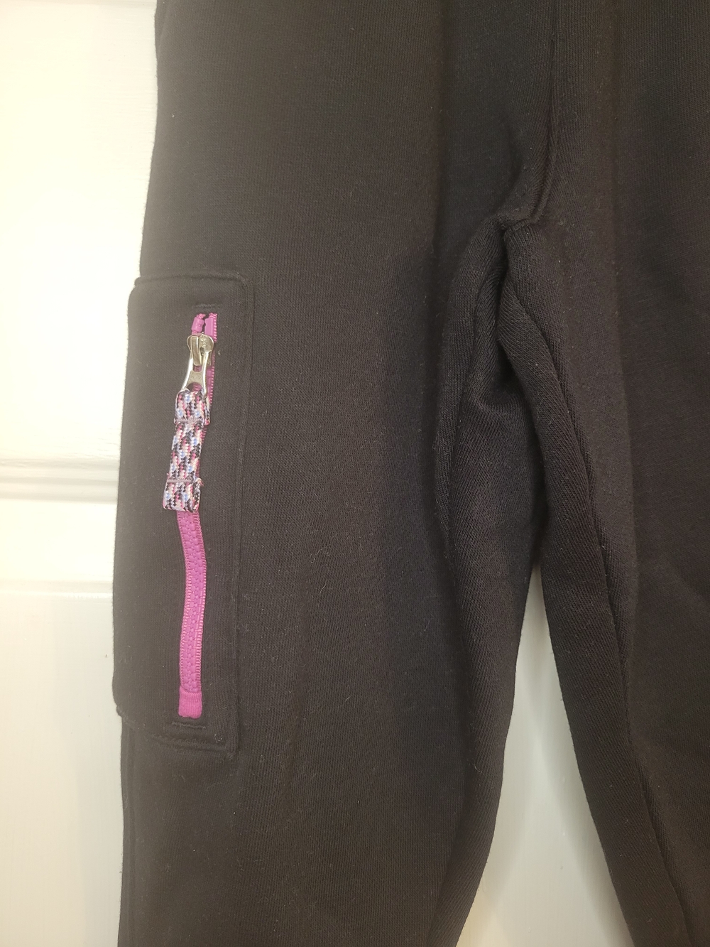 Nike Kids Black Sweatpants with Pink & Blue Logo - Picture 6 of 8